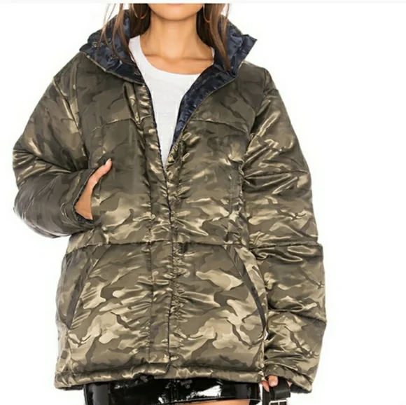 Kendall and kylie camo shop puffer jacket